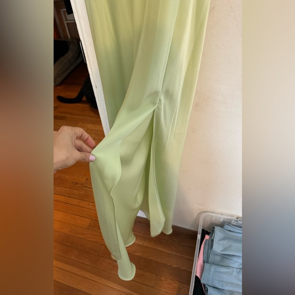 Lime green army brook slip dress - Picture 4 of 5